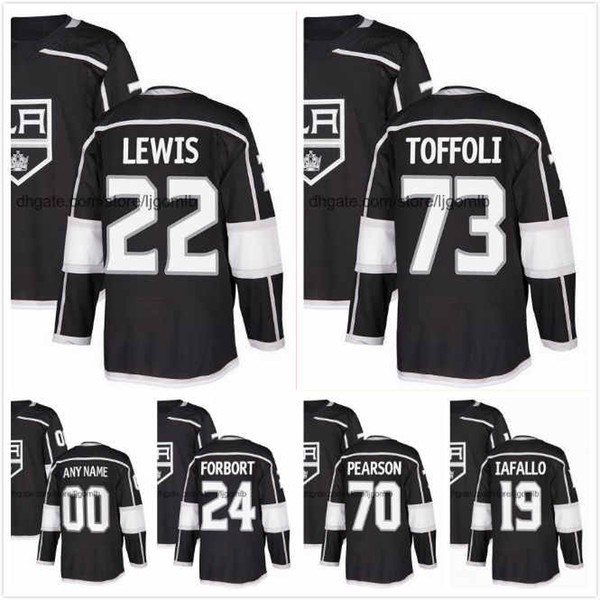 Trevor Lewis Jersey 22 Tyler Toffoli 73 Tanner Pearson 70 Derek Forbort 24 Alex Iafallo 19 Mens Ice Hockey Jerseys 2018AD LA Kings S-3XL