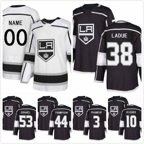 Kevin Gravel Jersey 53 Paul LaDue 38 Dion Phaneuf 3 Tobias Rieder 10 Nate Thompson 44 Mens Ice Hockey Jerseys LA Kings 2018AD Stitched S-3XL