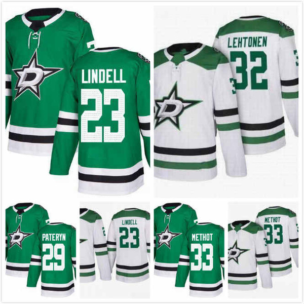 Kari Lehtonen Jersey 32 Marc Methot 33 Jamie Oleksiak 5 Greg Pateryn 29 Esa Lindell 23 Mens Ice Hockey Jerseys 2018AD Dallas Stars S-3XL