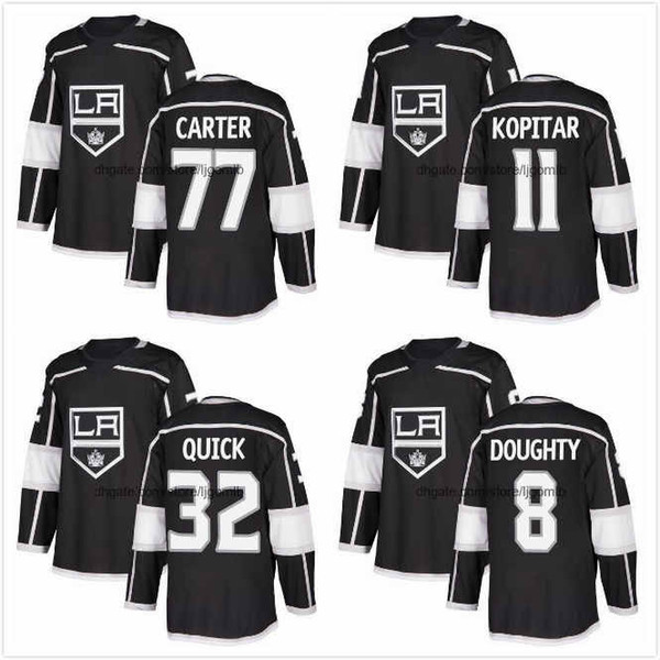 Jeff Carter Jersey 77 Anze Kopitar Jersey 11 Drew Doughty 8 Jonathan Quick 32 Mens Ice Hockey Jerseys 2018AD Los Angeles Kings S-3XL