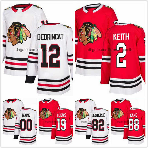 Duncan Keith Jersey 2 Patrick Kane 88 Alex DeBrincat 12 Jonathan Toews 19 Jodan Oesterle 82 Chicago Blackhawks Hockey Jerseys 2018AD S-3XL