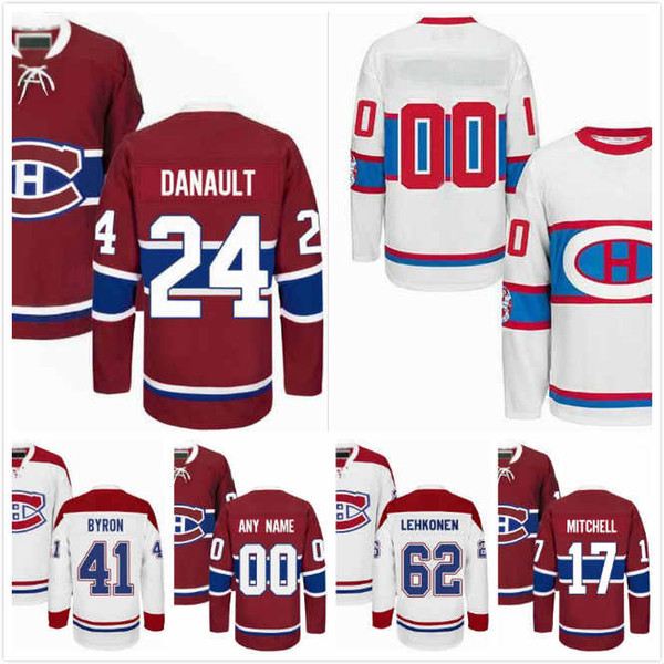 Paul Byron Jersey 41 Phillip Danault 24 Artturi Lehkonen 62 Andreas Martinsen 37 Torrey Mitchell 17 Hockey Jerseys Montreal Canadiens S-3XL