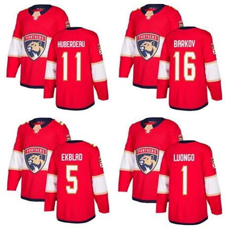 Men's Florida Panthers Red Home Hockey Jerseys shirts TOPS,16 BARKOV 1 luongo 5 EKBLAD 16 BARKOV Training fan shop online store for sale