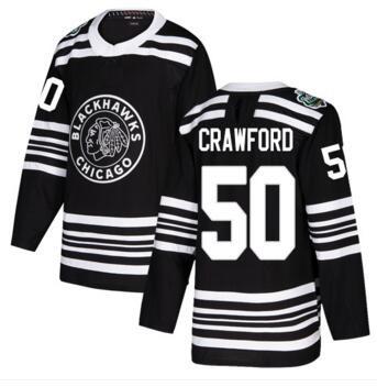 Chicago Blackhawks #50 Crawford Black 2022Winter Classic Stitched Jersey,Personality MENS sports Trainers Hockey Jersey shirts