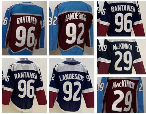 Top Personality Trainers Winter 92 LANDESNOG 29 MACKINNON 96 RANTANEN Stitched Hockey Jersey,men Colorado Avalanche Training Ice Hockey Wear