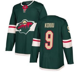 Minnesota Wild #9 Mikko Koivu Green Home Stitched Jersey,Discount Outdoors Hockey Jersey from yakuda online store for sale