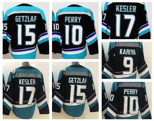 Personality Ducks 4 FOWLER 8 SELANNE 15 GETXLAF 17 KESLER 10 PERRY Hockey Jersey tops,Athletic Sports Training Ice Hockey Wear from yakuda