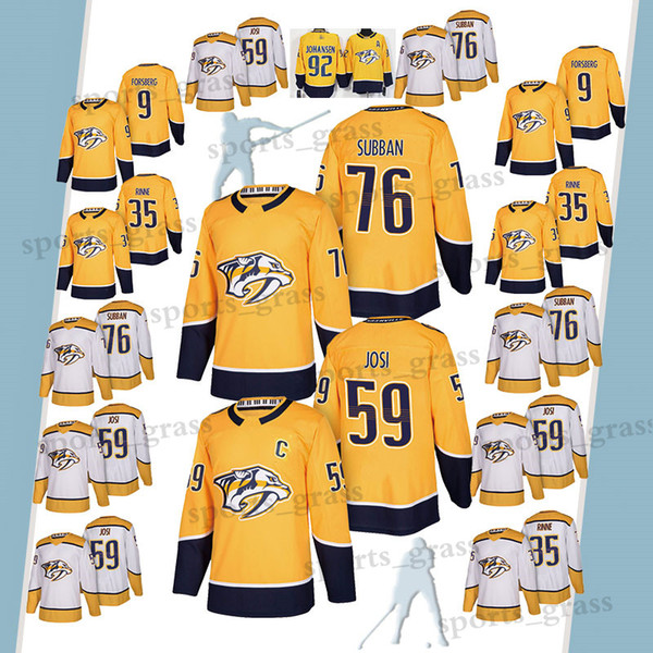 92 Ryan Johansen Nashville Predators Stanley Jerseys # 35 Pekka Rinne 76 PK Subban 59 Roman Josi 9 Filip Forsberg