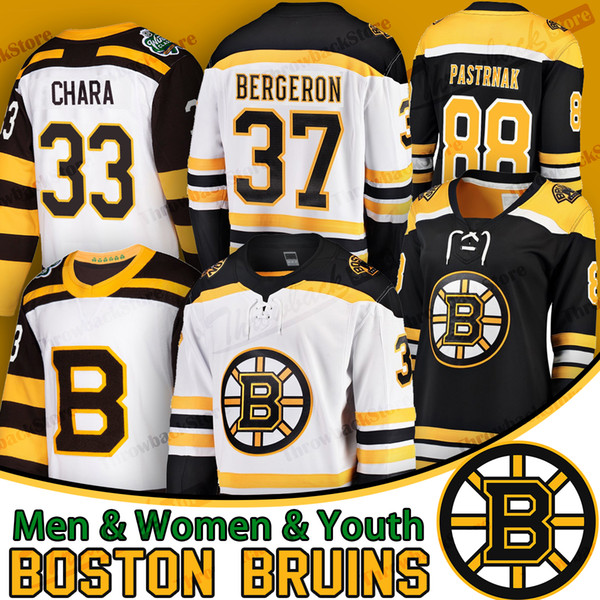 Boston Bruins Jersey Zdeno Chara Cam Neely David Pastrnak Brad Marchand Charlie Mcavoy 74 Jake DeBrusk 46 Krejci Hockey Jerseys