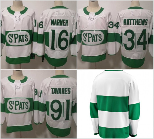 New 2019 St. Pats Men's Toronto Maple Leafs 16 Mitch Marner 29 William Nylander 91 Stitched Hockey Jersey Kapanen Ron Hainsey Marleau