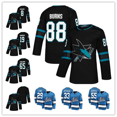 2019 San Jose Sharks 8 Pavelski 65 Karlsson 19 Thornton 88 Burns jersey Winnipeg Jets 29 Laine 33 Byfuglien 55 Scheifele Hockey Jersey