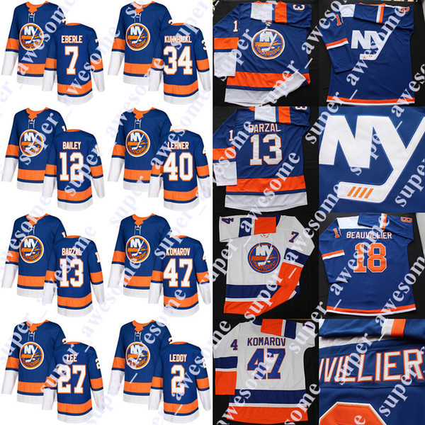 New York Islanders Jersey Mathew Barzal Josh Bailey Anders Lee Eberle Nick Leddy Thomas Hickey Anthony Beauvillier Brock Nelson Ryan Pulock