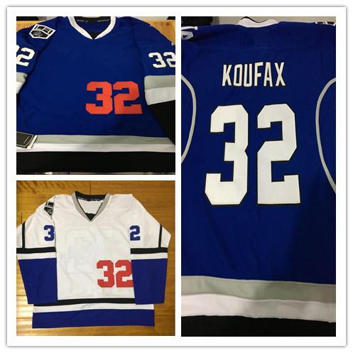 2017-18 New Style Los & Kings Combination 32 Koufax Mix Style With King Patch Stithced Hockey Baseball Jerseys