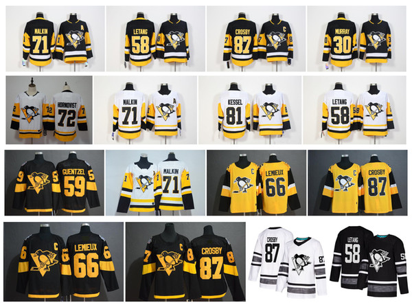 2019 Stadium Series Pittsburgh Penguins Jersey 87 Sidney Crosby 71 Evgeni Malkin Phil Kessel Kris Letang Lemieux Matt Murray Guentzel Hockey