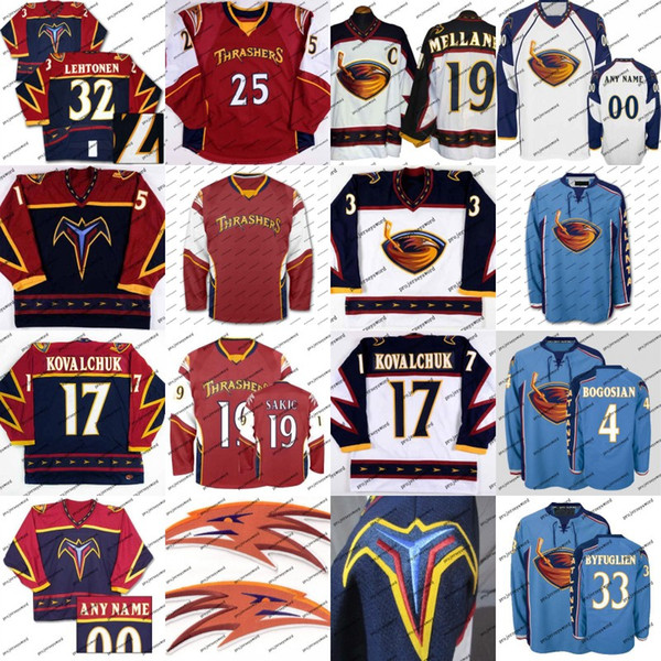 Atlanta Thrashers Premier Hockey Jersey 15 Dany Heatley 17 Ilya Kovalchuk 39 Tobias Enstrom 16 Marian Hossa Hockey Jerseys