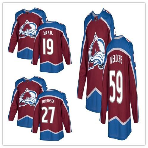 custom 2019 Men's Avalanche27 John Wensink19 Joe Sakic 59 Nicolas Meloche Fanatics Branded Black Breakaway Player women kids Jersey