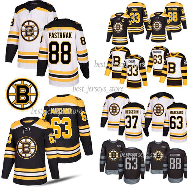 men 88 David Pastrnak Boston Bruins Hockey Jerseys 63 Brad Marchand 4 Bobby Orr 37 Patrice Bergeron 33 Zdeno Chara Best selling Jersey