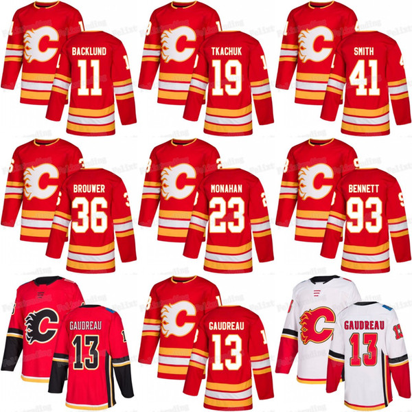 23 Sean Monahan 2019 Third Calgary Flames Johnny Gaudreau James Neal Matthew Tkachuk Sam Bennett Troy Brouwer Mikael Backlund Hockey Jerseys