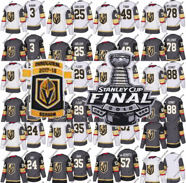 Vegas Golden Knights Nate Schmidt Mark Stone Jonathan Marchessault Erik Haula Brad Hunt Alex Tuch Ryan Reaves Max Pacioretty Subban Jersey