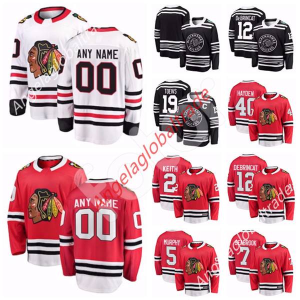 Custom Chicago Blackhawks Jersey DeBrincat Seabrook Dominik Kahun Adam Boqvist Chris Kunitz Cam Ward Hossa Manning Kane Toews Mikita Hull