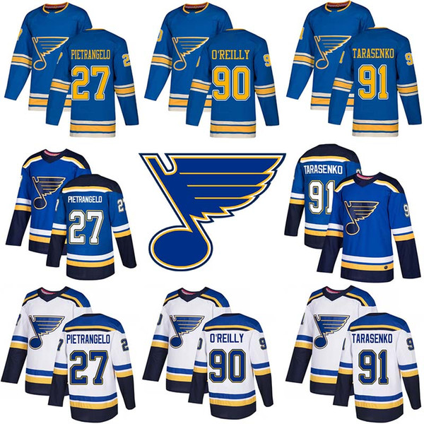 Hockey Jerseys St. Louis 27 Alex Pietrangelo Blues 75 Ryan Reaves 90 Ryan OReilly 91 Vladimir Tarasenko Stitched Jersey Mens