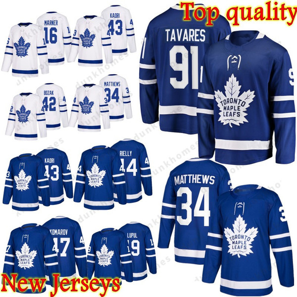 2019 New 91 John Tavares Toronto Maple Leafs Jersey 16 Mitch Marner 34 Auston Matthews Lady Wholesale Top quality 100% Stitched