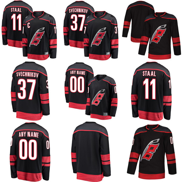 Custom Mens Momens Kids Carolina Hurricanes 11 Staal 37 Andrei Svechnikov 20 Sebastian Aho 49 Victor Rask 86 Teuvo Teravainen Hockey Jersey