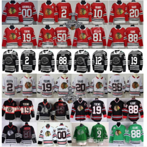 2019 Winter Classic Chicago Blackhawks Jersey Hockey Duncan Keith Jonathan Toews 88 Patrick Kane Corey Crawford Alex DeBrincat Saad Griswold