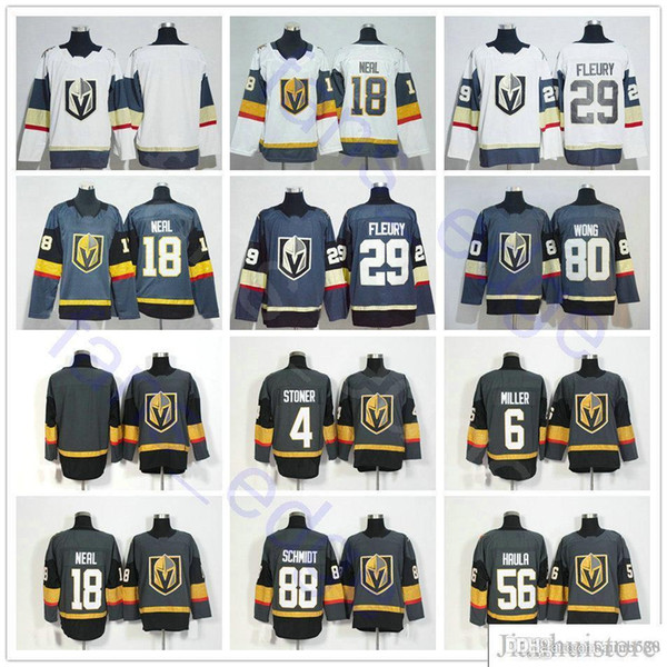 2018 New Vegas Golden Knights 29 Marc-Andre Fleury 18 James Neal Colin Miller 56 Erik Haula 80 Tyler Wong 88 Nate Schmidt Jersey