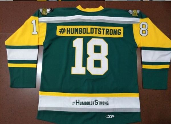 Real Men real Full embroidery #18 Humboldt Broncos #Humboldtstrong Vintage Hockey Jersey or custom any name or number Jersey