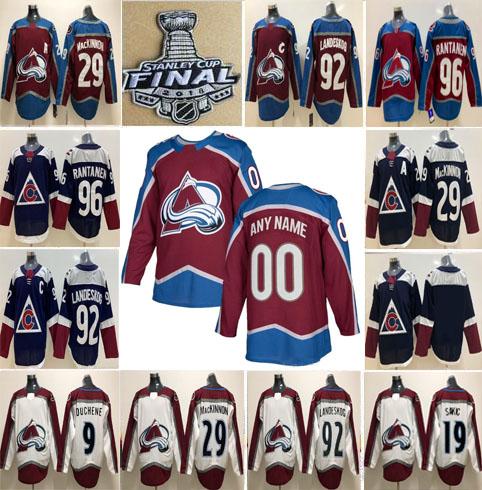 Any Name Colorado Avalanche 96 Mikko Rantanen 29 Nathan MacKinnon 92 Gabriel Landeskog Erik Johnson Tyson Jost Cale Makar Grubauer Jerseys