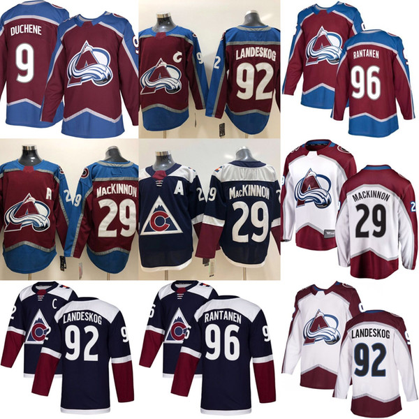 2019 Colorado Avalanche Hockey Jerseys 92 Gabriel Landeskog 29 Nathan MacKinnon 19 Joe Sakic 96 Mikko Rantanen 9 Matt Duchene Jersey