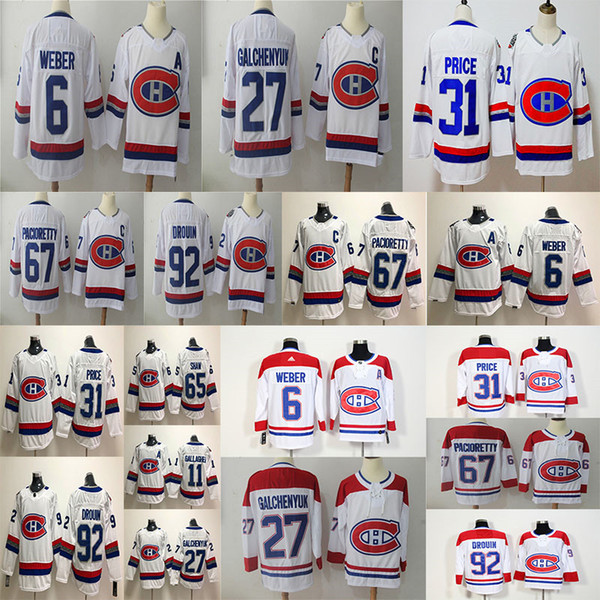 13 Max Domi Montreal Canadiens 27 Alex Galchenyuk 6 Shea Weber Andrew Shaw 92 Jonathan Drouin Brendan Gallagher Carey Price Hockey Jersey