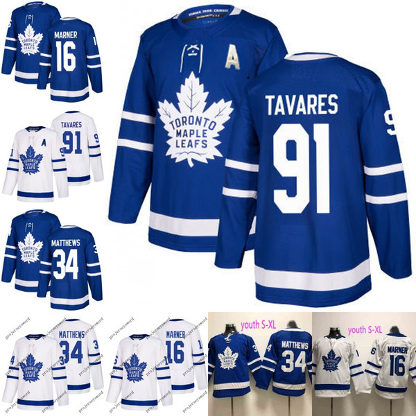 2019 New 91 John Tavares Toronto Maple Leafs Jersey 16 Mitch Marner 34 Auston Matthews Mens Womens Youth Kids Hockey Jerseys Lady Wholesale