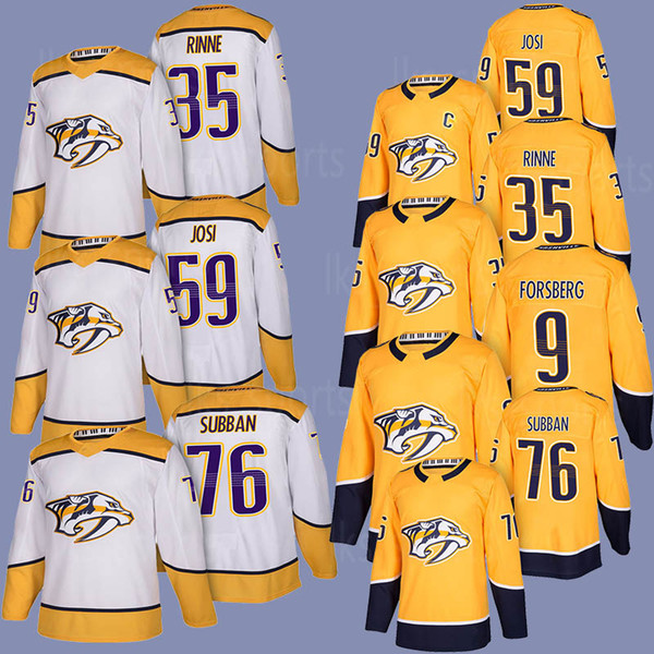 Nashville Predators Jerseys 35 Pekka Rinne 76 P.K. Subban 59 Roman Josi 20 Miikka Salomaki 15 Craig Smith