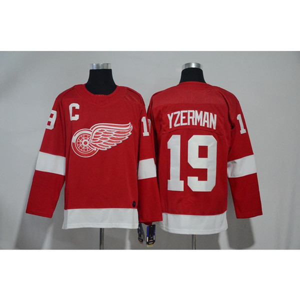 Mens Detroit Red Wings Steve Yzerman Redwings Home Away Red White Hockey Jersey All Players In