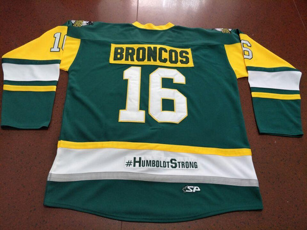 Real Men real Full embroidery #16 HUMBOLDT BRONCOS HUMBOLDT STRONG STRASCHNITZKI HOCKEY JERSEY or custom any name or number retro Jersey