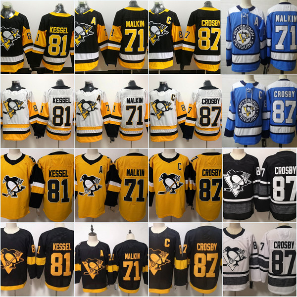 Men Pittsburgh Penguins Sidney Crosby Jersey Evgeni Malkin Phil Kessel Stadium 2019 Stadium Series Pittsburgh Penguins Jersey S-3XL