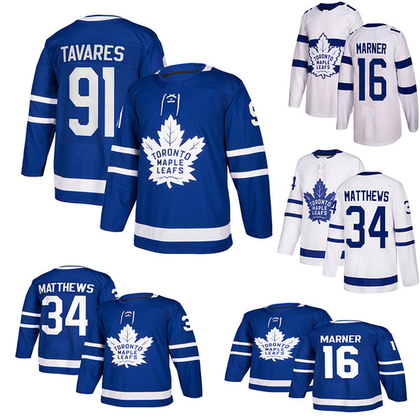 Men Toronto Maple Leafs Jerseys 91 John Tavares A patch 34 Auston Matthews 16 Mitchell Marner hockey Jersey