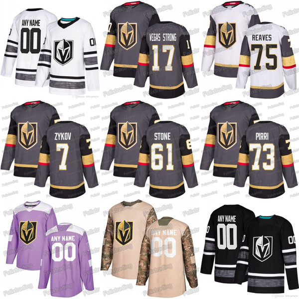 61 Mark Stone Vegas Golden Knights Brandon Pirr Marchessault Erik Haula Hunt Alex Tuch Ryan Reaves Max Pacioretty Valentin Zykov Jersey