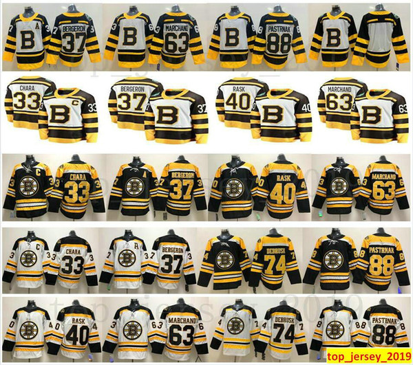 2019 Winter Classic Boston Bruins Zdeno Chara Patrice Bergeron Tuukka Rask Brad Marchand David Pastrnak Charlie McAvoy Jake DeBrusk Jersey