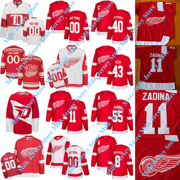 Detroit Red Wings Jersey Filip Zadina Jimmy Howard Dylan Larkin Gustav Nyquist Anthony Mantha Mike Green Tyler Bertuzzi Alex Delvecchio Howe