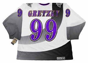 Mens,Womens,Kids-WAYNE GRETZKY Los Angeles Kings 1995 CCM Vintage Custom Any Name&No. Hockey Personalized JerseysGoalit Cut Jerseys