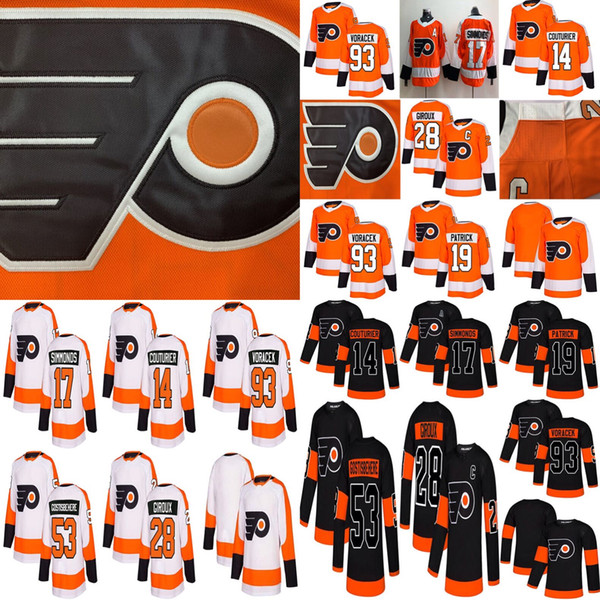 2019 Philadelphia Flyers Hockey 28 Claude Giroux 17 Wayne Simmonds 53 Gostisbehere 93 Voracek 19 Nolan Patrick 14 Sean Couturier Ice hockey