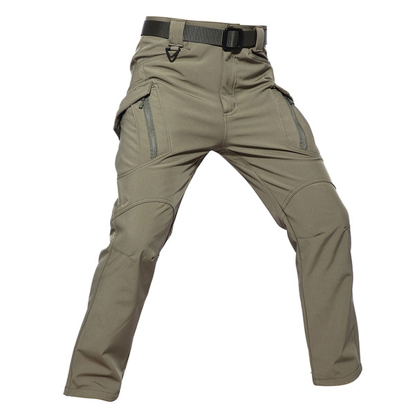 Hunting Pants Men IX9 Sharkskin Fleece Softshell Waterproof Trousers Outdoor Sports Combat Cargo Tactical Pants Women