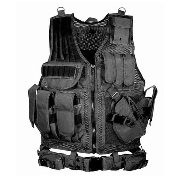 Outlife Tactical Paintball Swat Assault Hunting Molle Vest with Holster Hunting Molle Vest With Holster Outdoor Camouflag