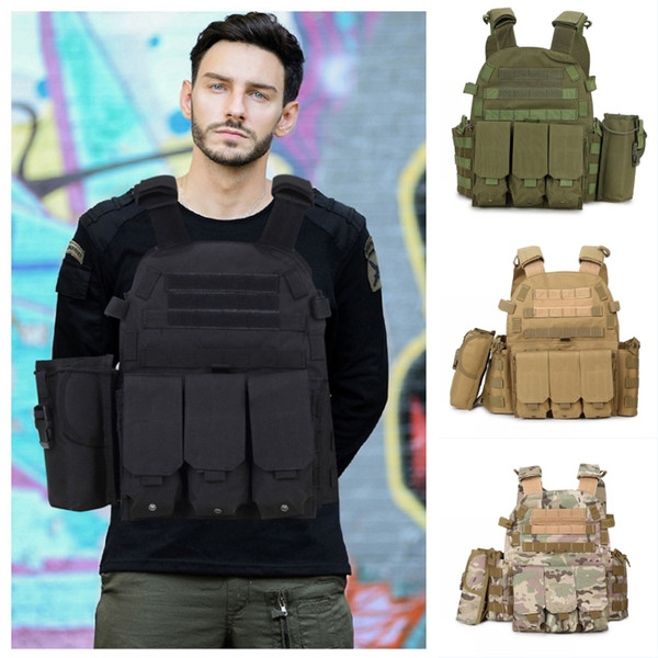 4 Colors Army Jacket Amphibious Vests Combat Tactical Vest CS Equipment Multipurpose Camouflage Vest Outdoor Fishing Hunting Clothing M119F