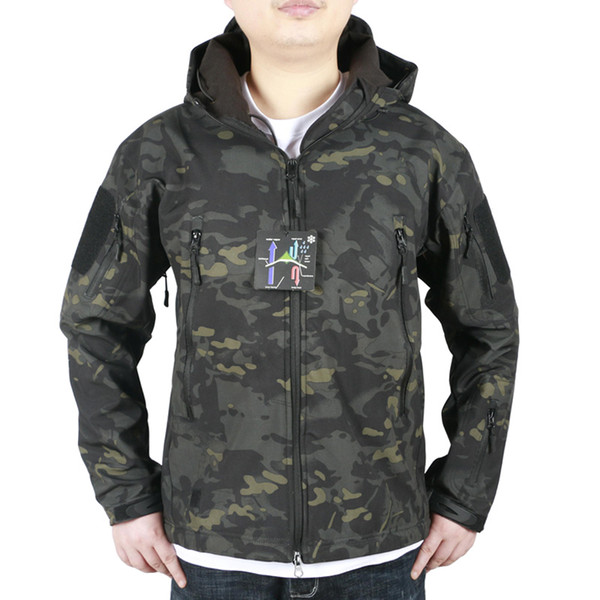 Men's Camouflage Fleece Jacket Tactical Hunting Gear Waterproof Army Coat Outdoor Jackets hunting hoodie