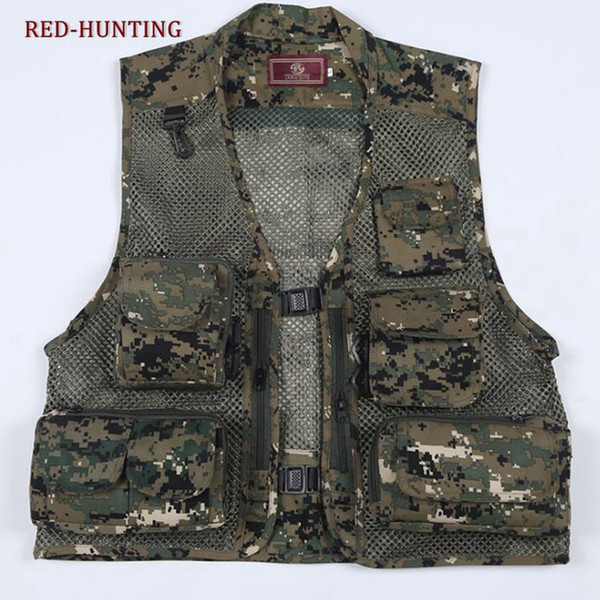 Outdoor Quick-Dry Fishing Hunting Vest Marsway Multi Pockets Mesh Vest Fishing Hunting Waistcoat Travel Photography Jackets