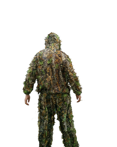 Hunting clothes New 3D maple leaf Bionic Ghillie Suits Yowie sniper birdwatch airsoft Camouflage Clothing jacket and pants